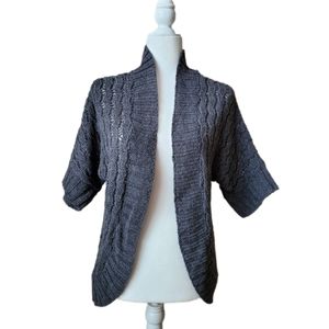 Say What? Gray Open Knit Cardigan Size S